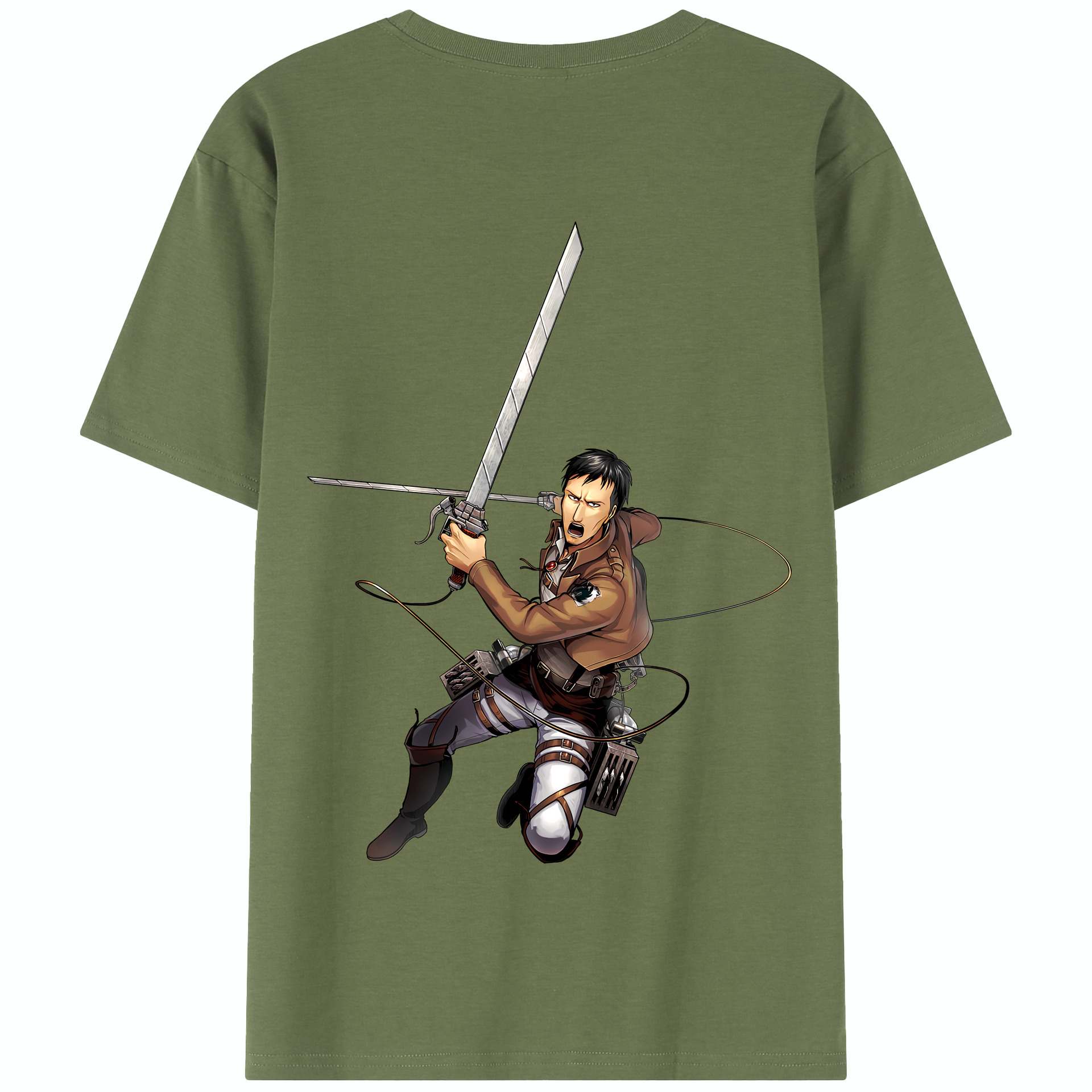 （画像用） 進撃の巨人 Attack on Titan 綿100％半袖Tシャツ（背面プリント）